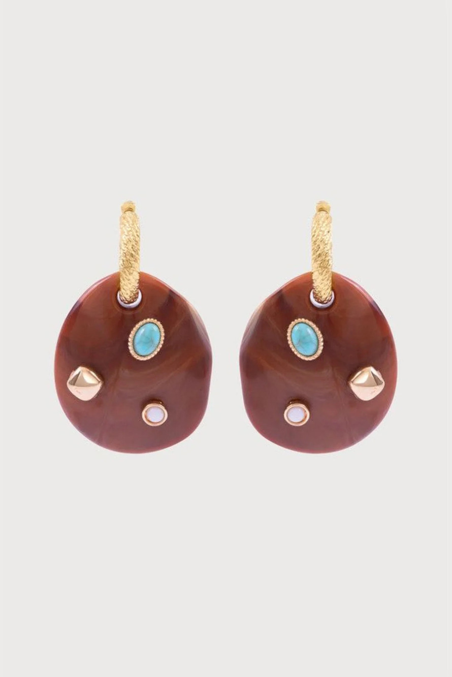 SA21 | Saachi Statement Earrings | Brown